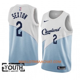 Maillot NBA Cleveland Cavaliers Collin Sexton 2 2018-19 Nike Bleu Blanc Swingman - Enfant